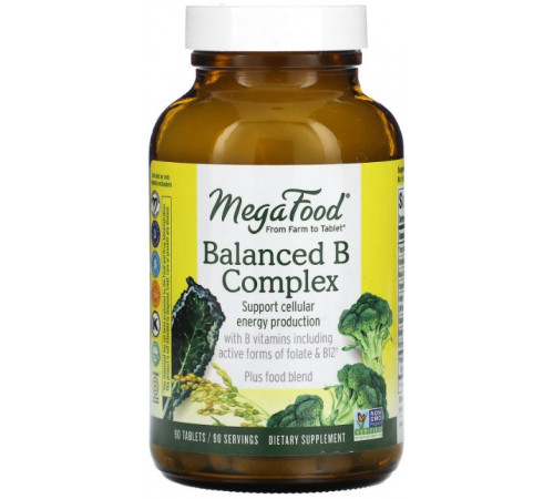 Комплекс витаминов группы В MegaFood Balanced B Compleх 90 таблеток