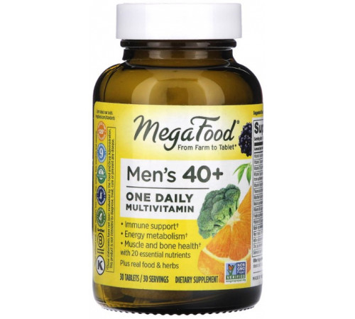 Вітаміни для чоловіків 40+ MegaFood Men One Daily 30 таблеток