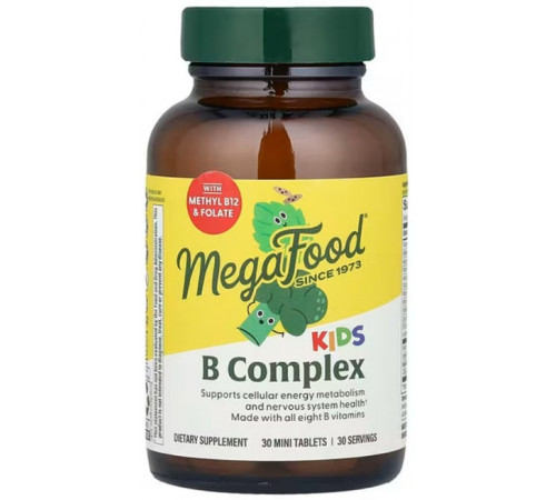 Комплекс вітамінів групи В для дітей MegaFood Kid's B Complex 30 таблеток