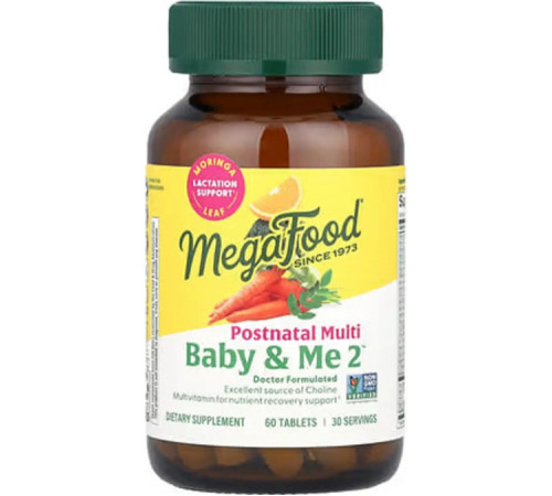 Мультивітаміни для жінок після пологів MegaFood Baby & Me 2 60 таб