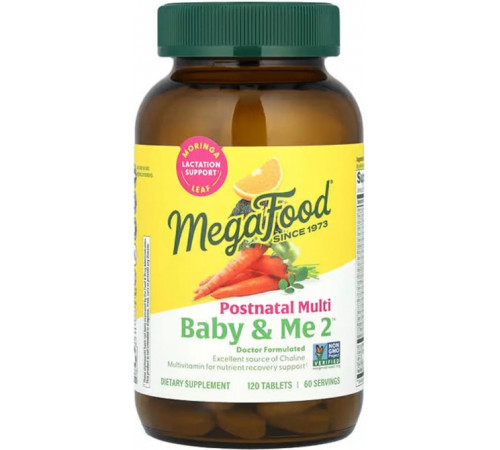 Мультивитамины для женщин после родов MegaFood Baby & Me 2 120 таб