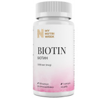 Биотин (витамин B7) 5000 мкг My Nutri Week Biotin 100 капс