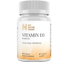Вітамін D3 (холекальциферол) My Nutri Week Vitamin D3 125 мкг 60 капс