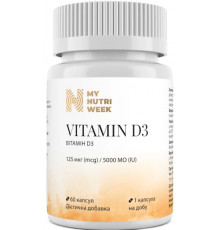Вітамін D3 (холекальциферол) My Nutri Week Vitamin D3 125 мкг 60 капс