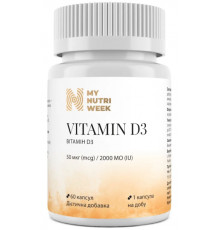 Вітамін D3 (холекальциферол) My Nutri Week Vitamin D3 50 мкг 60 капс