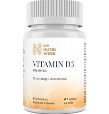 Вітамін D3 My Nutri Week Vitamin D3 50 мкг 120 капс