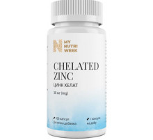 Хелатний цинк My Nutri Week Chelated Zinc 30 мг 100 капс
