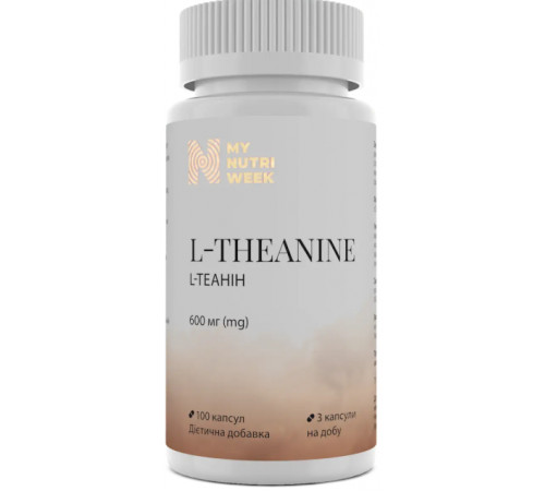 Теанін для нервової системи My Nutri Week L-Theanine 600 мг 100 капс