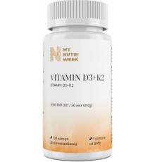 Вітамін D3+K2 My Nutri Week Vitamin D3+K2 5000 МО / 50 мкг 120 капс