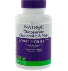 Глюкозамін хондроїтин МСМ для суставов Natrol Glucosamine Chondroitin MSM 150 таб