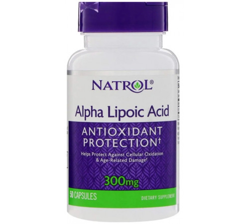Альфа-ліпоєва кислота Natrol Alpha Lipoic Acid 300 мг 50 капс
