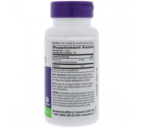 Мелатонін Natrol Melatonin TR 3 мг 100 таблеток