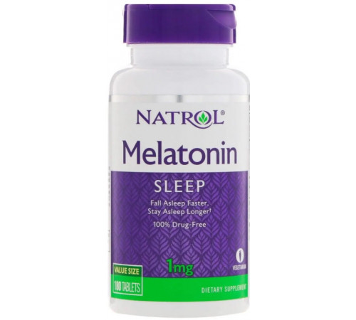 Мелатонін для покращення сну Natrol Melatonin 1 мг 180 таб