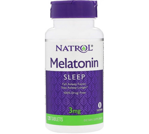 Мелатонін для сну Natrol  Melatonin 3 мг 120 таб.