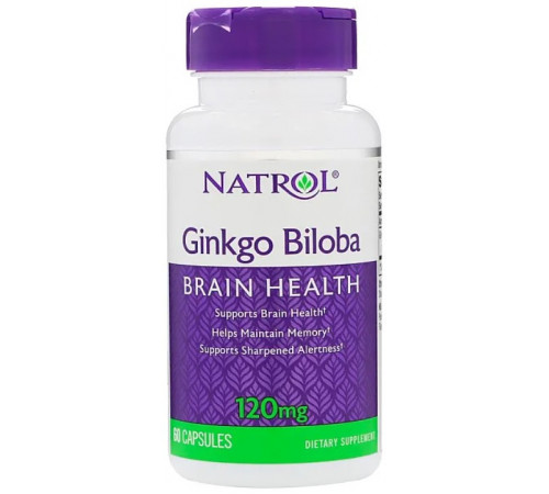 Гінкго білоба Natrol Ginkgo Biloba 120 мг 60 капсул