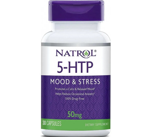 5-гідрокситриптофан Natrol 5-HTP 50 мг 30 капс