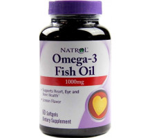 Омега-3 риб'ячий жир Natrol Omega-3 Fish Oil 1000 мг 60 гел капс
