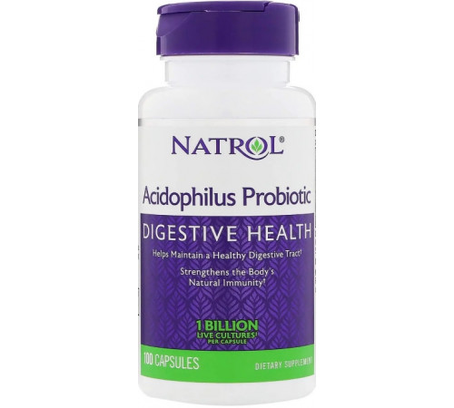 Пробіотик для травлення Natrol  Acidophilus Probiotic 100 капс