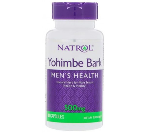 Йохімбе Natrol Yohimbe Bark 500 мг 90 капсул