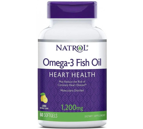 Риб'ячий жир Natrol Omega-3 30% 1200 мг 60 капс лимон