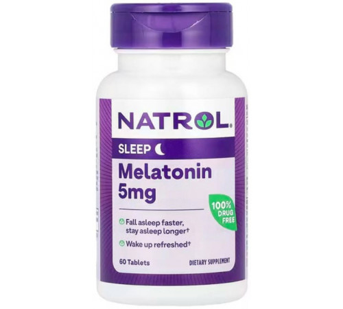 Мелатонін для сну Natrol Melatonin 5 мг 60 таблеток