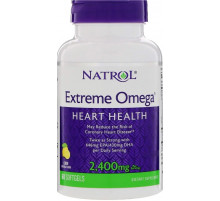 Омега-3 жирные кислоты Natrol Extreme Omega 2400 мг 60 кап лимон