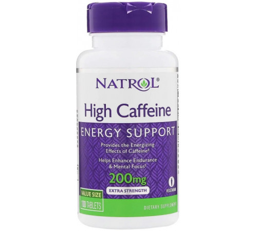 Кофеїн Natrol Caffeine 200 мг 100 таб