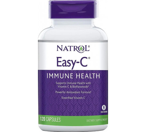 Вітамін C для імунітету Natrol Easy-C 500 мг 120 капс