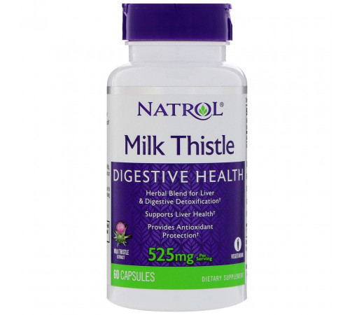 Розторопша Natrol Milk Thistle 525 мг 60 капсул