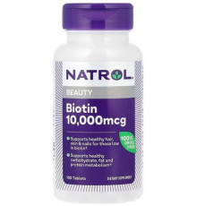 Біотин для волосся Natrol Biotin 10000 мкг 100 таблеток