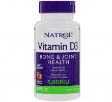 Вітамін Д3 Natrol Vitamin D3 90 таб смак полуниці