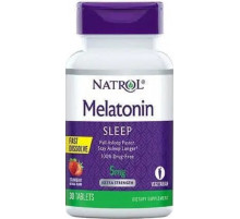 Мелатонин для крепкого сна Natrol Melatonin 5 мг 30 таб клубника