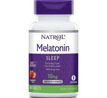 Мелатонин для улучшения сна Natrol Melatonin 10 мг 30 таб клубника