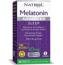 Мелатонін для сну Natrol Melatonin Advanced Sleep 10 мг 30 таб