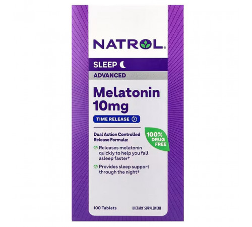 Мелатонін для покращення сну Natrol Melatonin Advance Sleep 10мг 100 таб