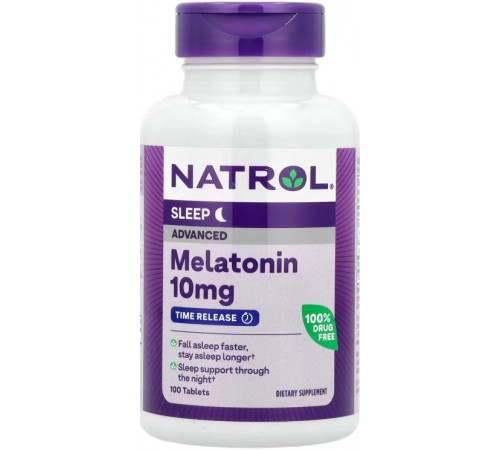 Мелатонін для покращення сну Natrol Melatonin Advance Sleep 10мг 100 таб