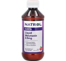 Мелатонін для покращення сну Natrol Liquid Melatonin 2,5 мг 237 мл ягоди