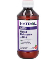 Мелатонін для покращення сну Natrol Liquid Melatonin 2,5 мг 237 мл ягоди