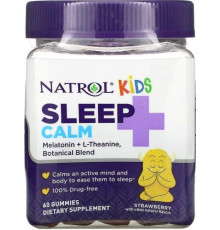 Нормалізація сну для дітей з 4 років Natrol Sleep + Calm 60 жев конф полуниця