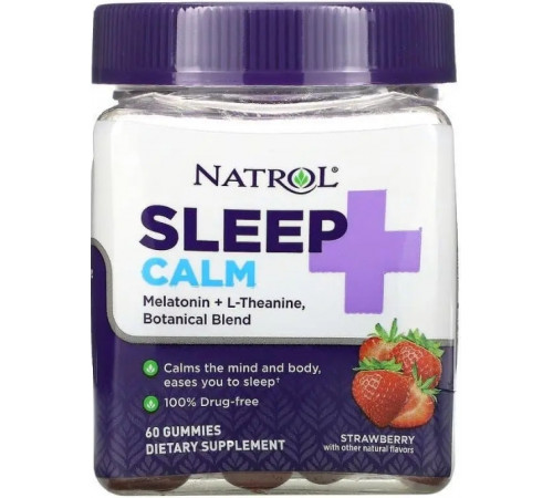 Для покращення сну Natrol Sleep + Calm 60 жув конф полуниця