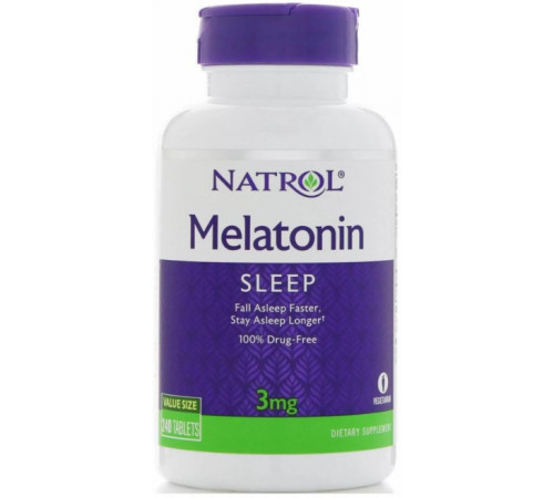 Мелатонін для покращення сну Natrol Melatonin 3 мг 240 таблеток
