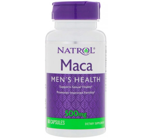 Мака перуанська Natrol Maca 500 мг 60 капс