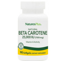 Бета-каротин натуральний Nature's Plus Natural Beta Carotene 25000 МЕ (7500 мкг) 90 капс