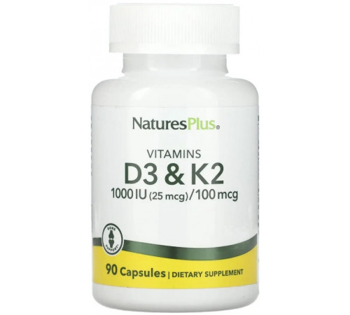 Вітамін Д3 і К2 Nature's Plus Vit D3/Vit K2 1000 МЕ/100 мкг 90 капс
