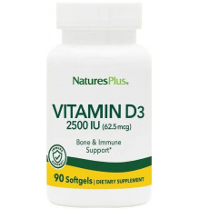 Вітамін D3 Nature's Plus Vitamin D3 2500 МЕ 90 гел капс