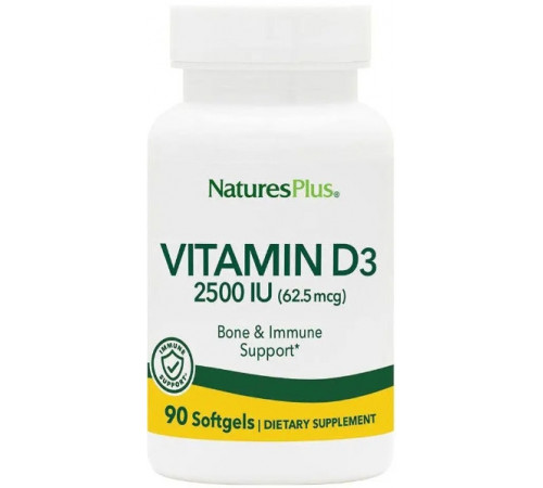 Вітамін D3 Nature's Plus Vitamin D3 2500 МЕ 90 гел капс