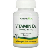Вітамін D3 Nature's Plus Vitamin D3 125 мкг (5000 МЕ) 60 гел капс