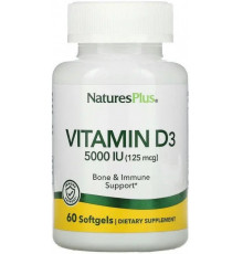 Вітамін D3 Nature's Plus Vitamin D3 125 мкг (5000 МЕ) 60 гел капс