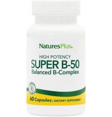 Витамины группы В-50 Nature's Plus Super B-50 60 капс