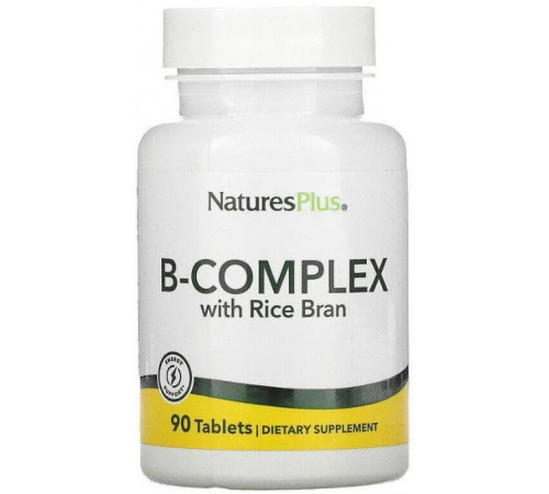 Вітамінний В-комплекс з рисовими висівками Nature's Plus B-Complex 90 таб